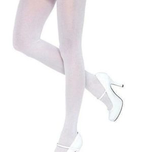 White Opaque Tights OS NWT